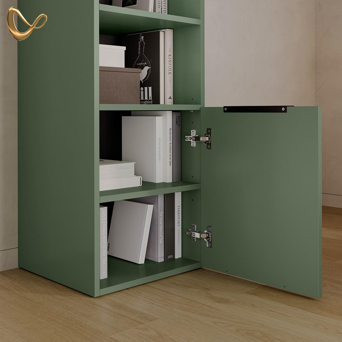 UNIVERSALSCHRANK Piave Grün mit einer Tür - Grün, Holzwerkstoff (40.2/120/40cm) - Livinity®