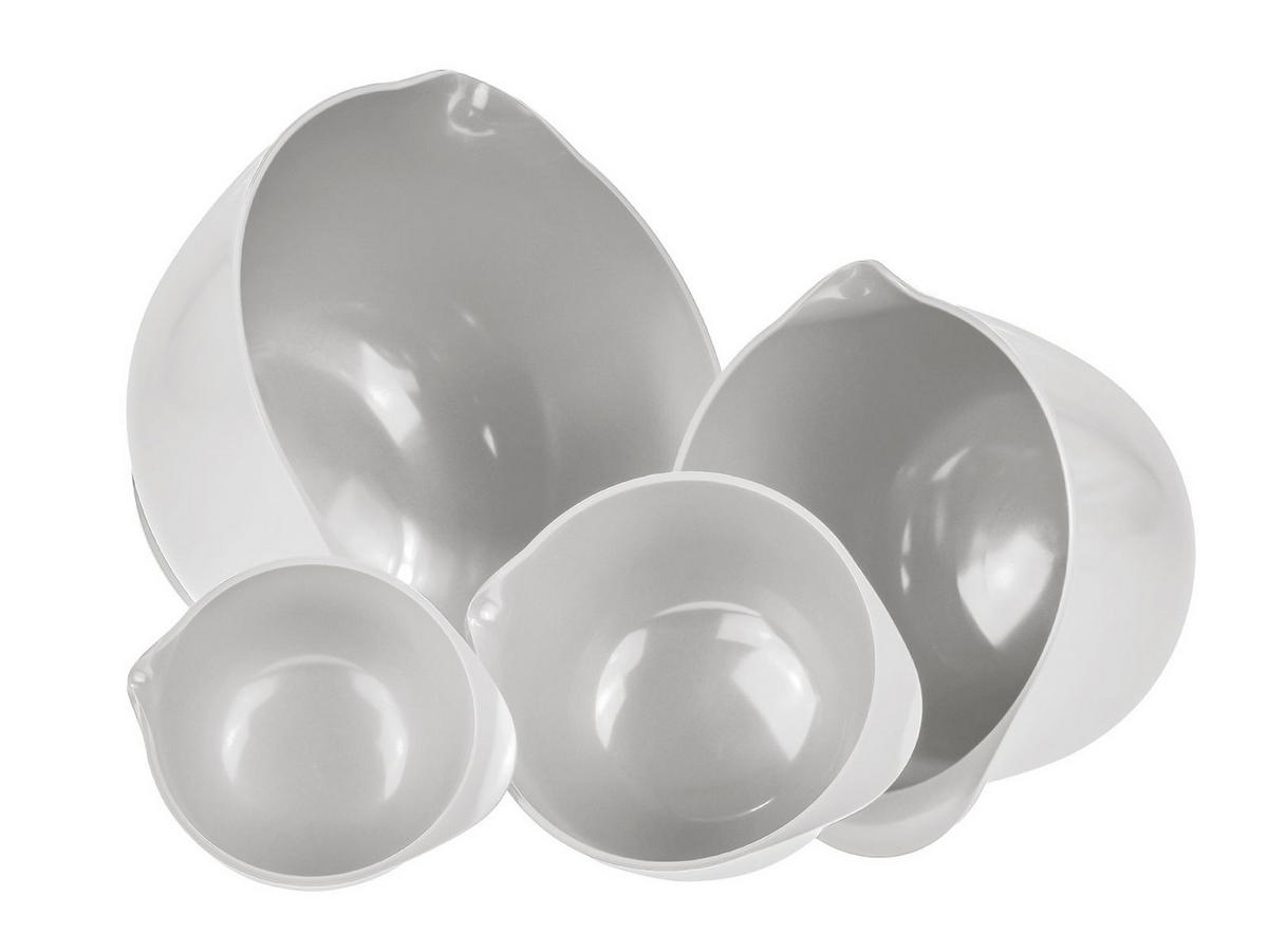 RÜHRSCHÜSSEL-SET Margrethe New weiß (4tlg) - Weiß, Kunststoff (21/15cm) - Rosti