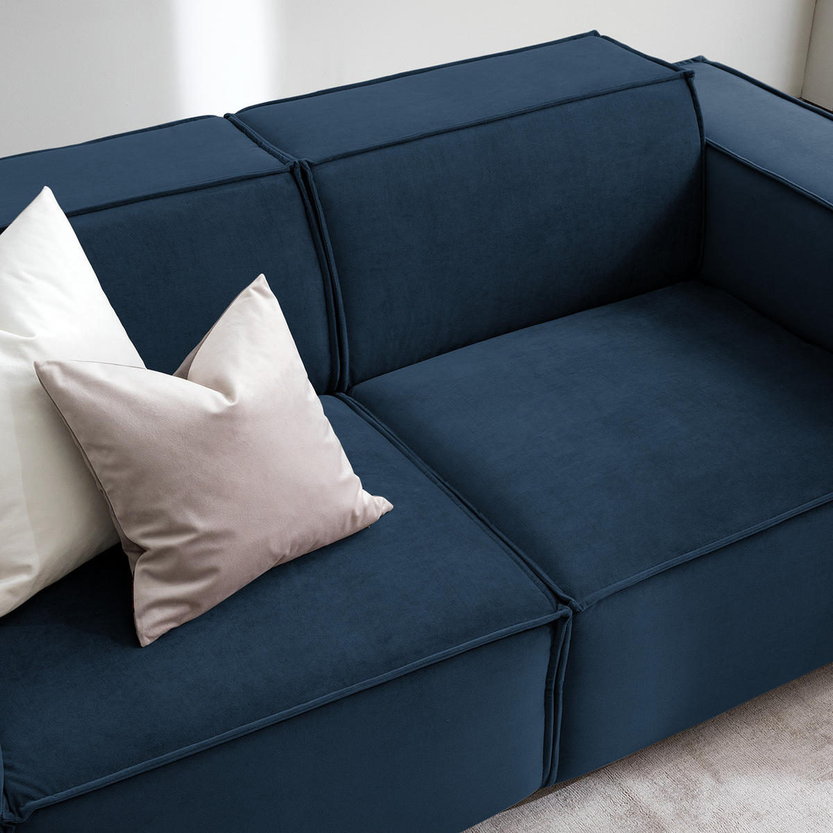 2-SITZER SOFA - Dunkelblau, Textil (189/70/96cm) - home24