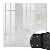 SCHLÜSSELBOX Schwarz 30x30 cm- Türöffnung nach rechts - Grauer Stein - Grau, Metall (30/30/5cm) - TULUP