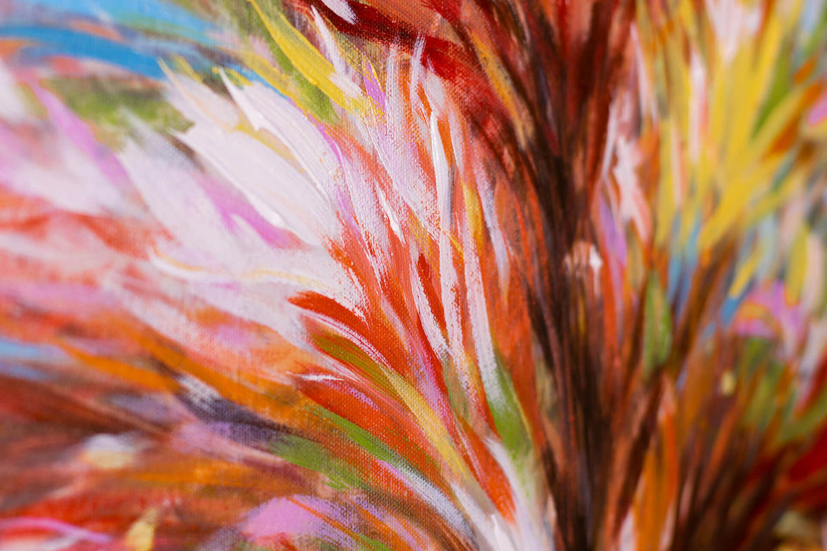 ACRYLBILD HANDGEMALT 120/60 cm - Blau/Gelb, Holz/Textil (120/60cm) - KUNSTLOFT