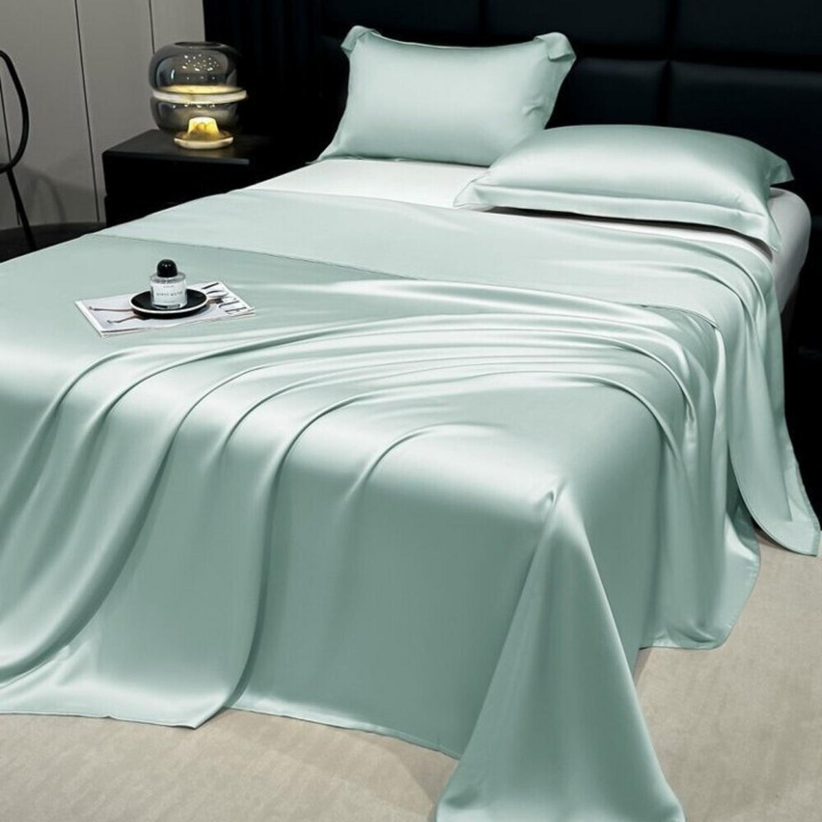 BETTWÄSCHE,HELLBLAU, Eisseidenstoff, 230 x 160 cm - Hellblau, Textil (160/230cm) - Authentics