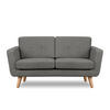 2-SITZER-SOFA TAGIO II mit Armlehnen, Aschgrau/Braun - Grau, Textil (88/80/153cm) - KONSIMO®