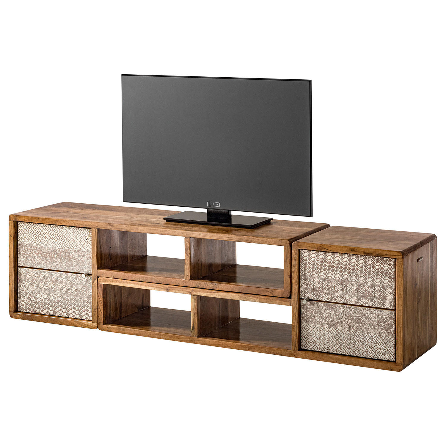 TV-LOWBOARD - Akazie massiv - Akaziefarben, Holz (174/45/40cm) - home24