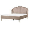 POLSTERBETT mit Lattenrost 160x200 cm Beige Ambillou - Taupe, Textil (160/200cm) - Beliani