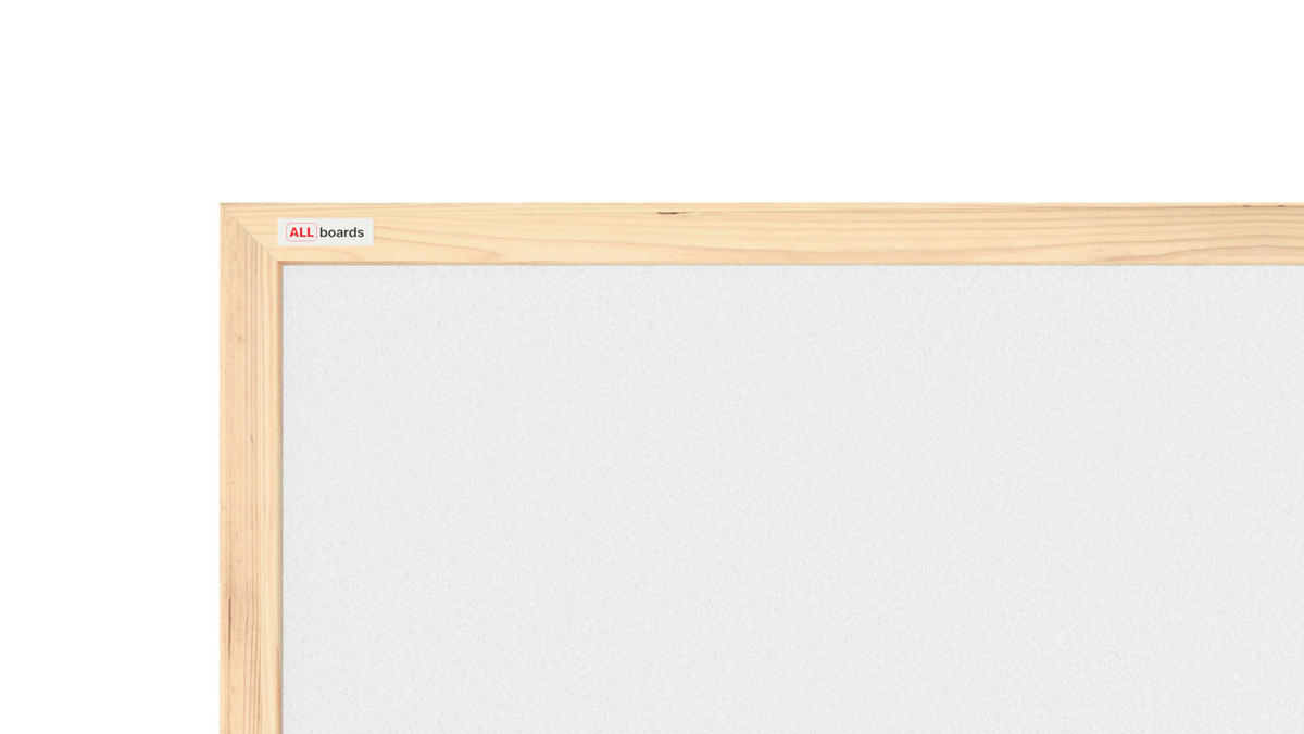 WEISS Pinnwand mit Holz Rahmen 60x40cm Korktafel Korkwand - Weiß, Holz (60/40/0.6cm) - ALLboards