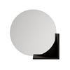 WANDSPIEGEL Lucija, Round 60 cm, mit Ablage, Schwarz - Schwarz, Holzwerkstoff (60/60/12cm) - Skandica