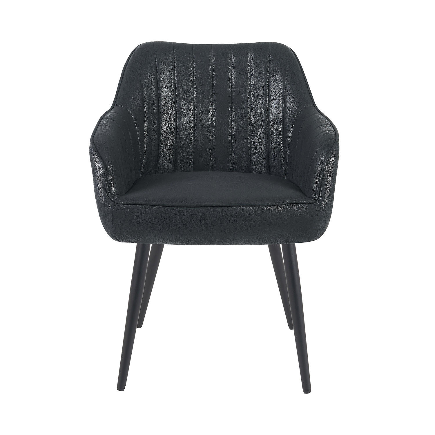 ESSZIMMERSTUHL Mika-Bela - Schwarz, Textil/Metall (60/82/61cm) - DUBI Möbel