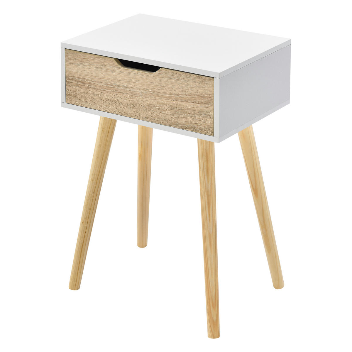 BEISTELLTISCH Östersund - Eichefarben/Naturfarben, Holz/Holzwerkstoff (30/40/60cm) - [en.casa]