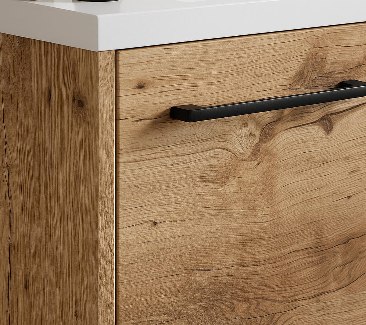 GÄSTE-WC-MÖBELSET Florence 2 Teile Kastanien Eiche - 40 x 22 x 50 cm - Kastanienfarben/Eichefarben, Holz (40/50/22cm) - Badplaats