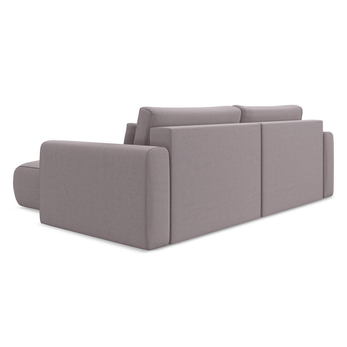 ECKSOFA mit Schlaffunktion Samt Stoff Violett - Lila/Flieder, Kunststoff/Textil (240/149cm) - LaMiaSofa