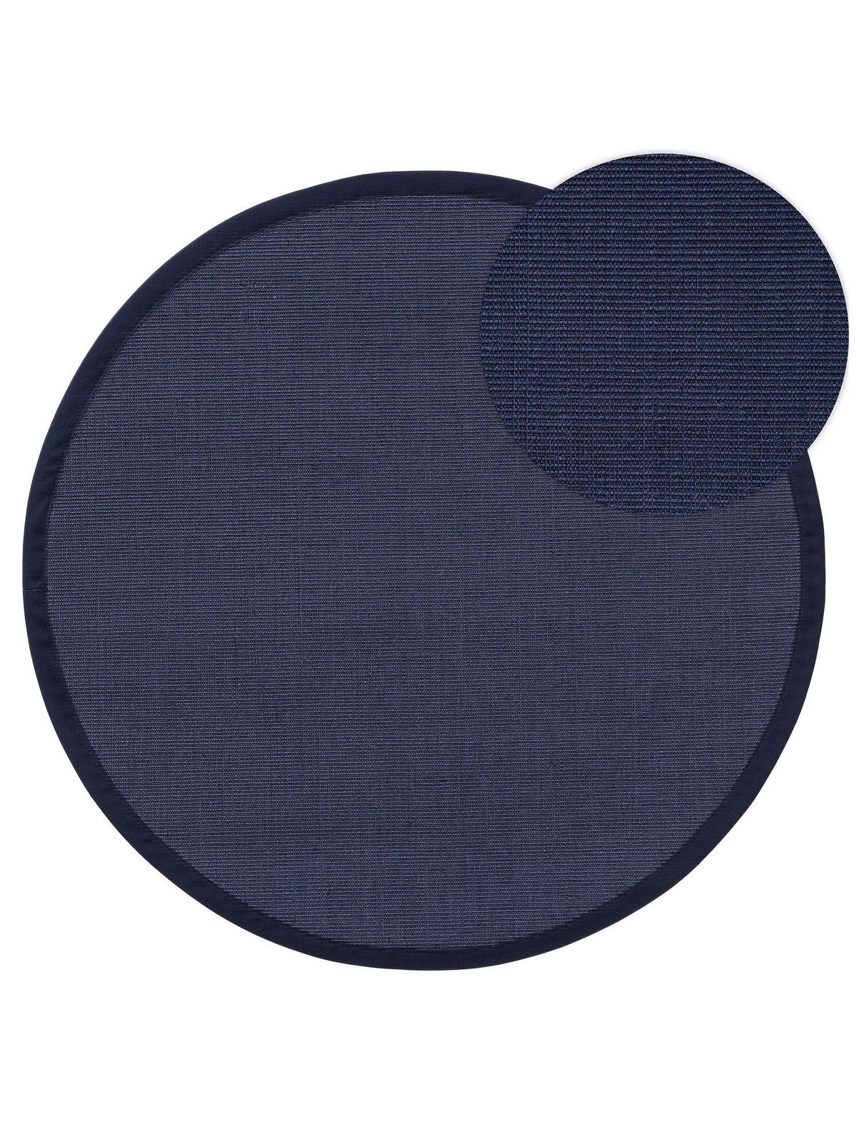 SISALTEPPICH Sana Blau ø 150 cm rund - Blau, Textil (150/150cm) - benuta Nest
