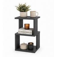 NACHTTISCH Carter Anthrazit - Anthrazit, Holzwerkstoff (29.5/49/29.5cm) - Decorotika