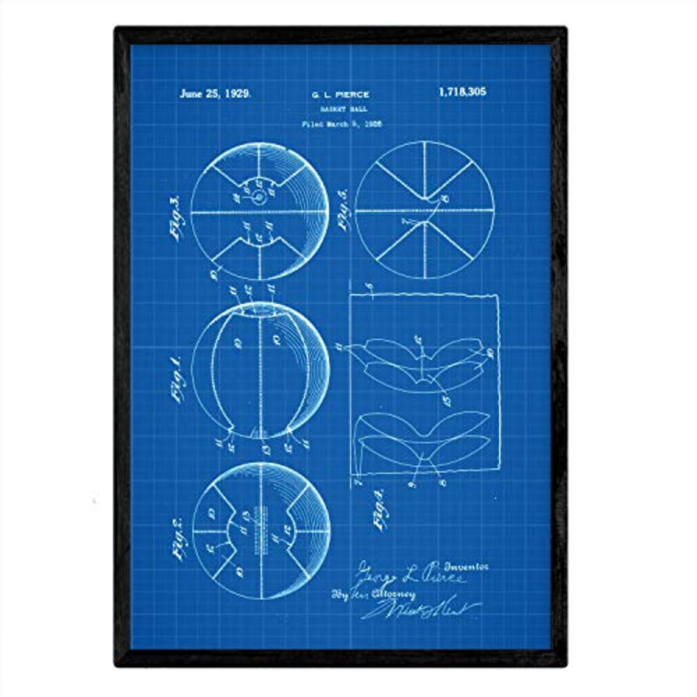 POSTER Basketball-Ball Patent A3 Rahmenlos - Klar, Papier (29.7/5/42cm) - Nacnic