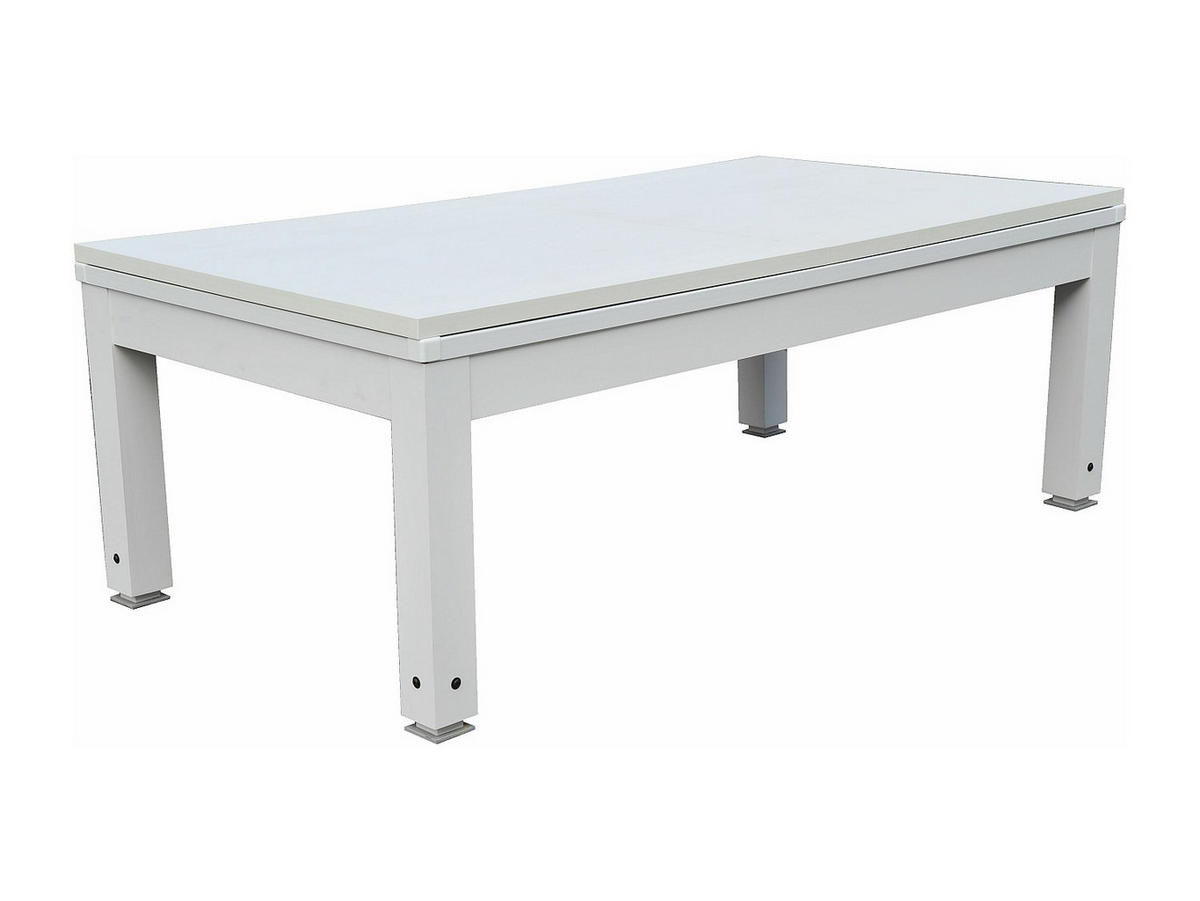 BILLARDTISCH - 8 Personen - holz - blau, weiß Snooker - Weiß, Holz (207/114.2cm) - Vente-Unique