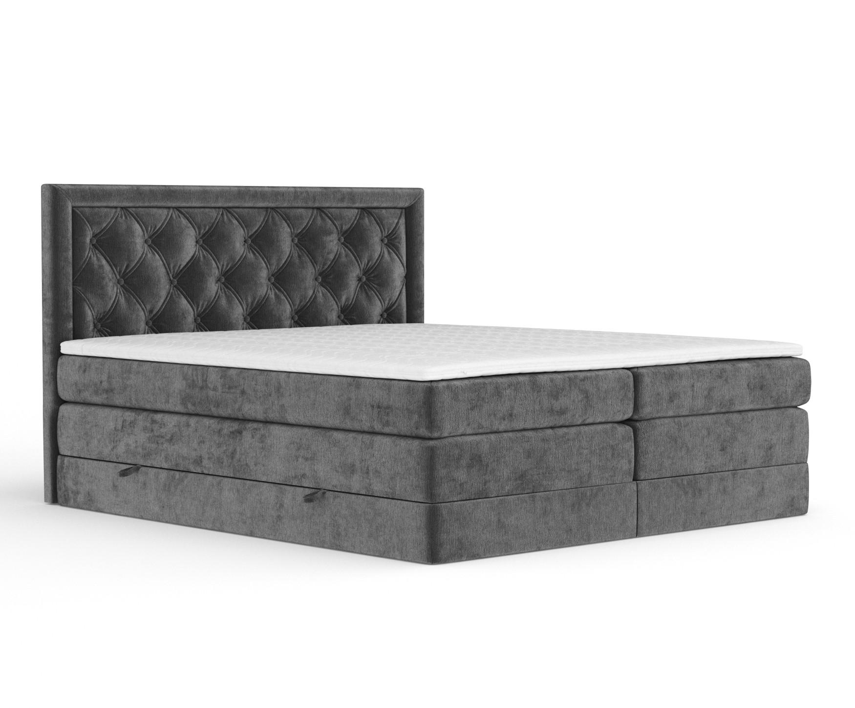 Maison de Reve Boxspringbett Anthrazit 160x200 cm