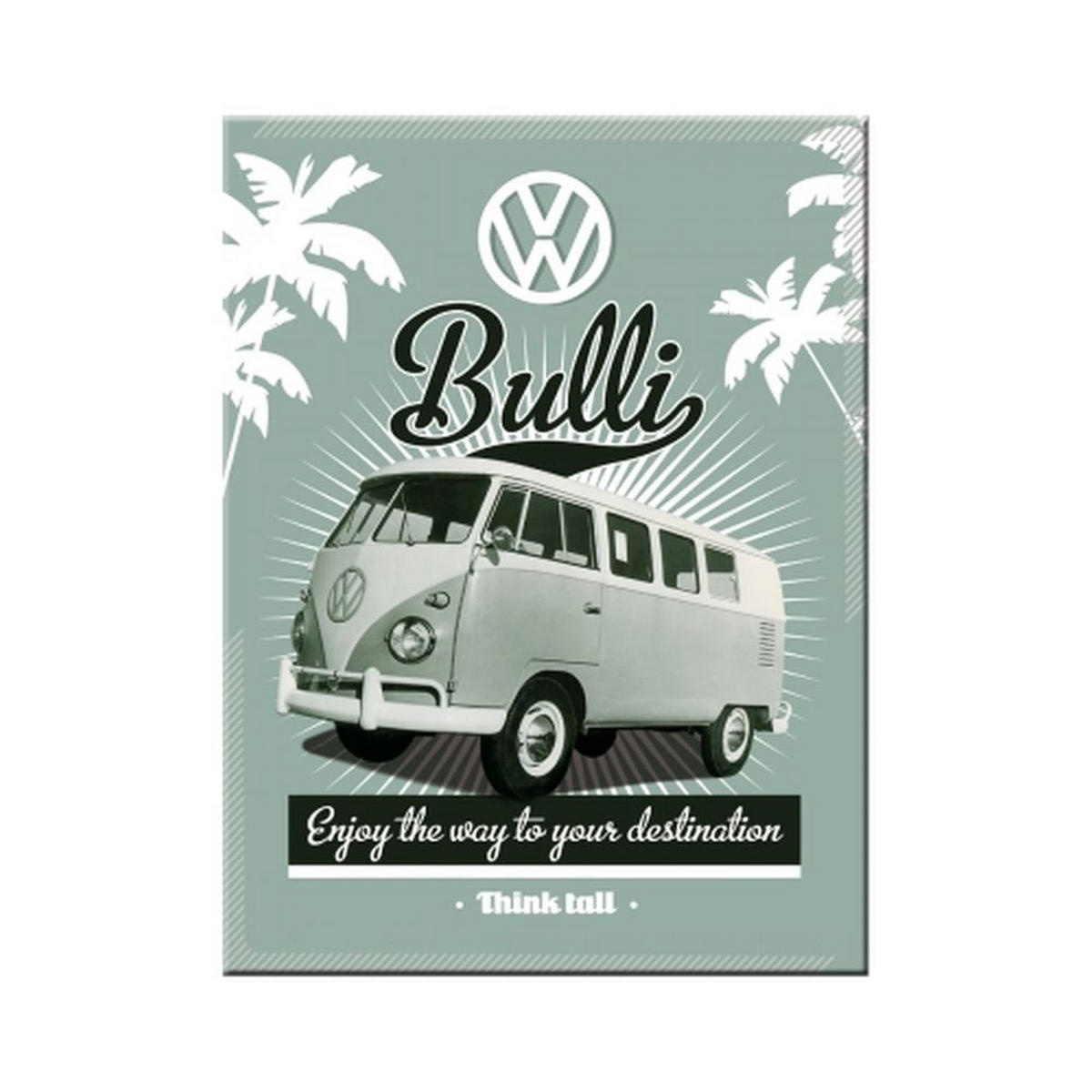 MAGNET 6/8 cm Volkswagen VW Retro Bulli - Multicolor, Metall (6/8/0.1cm) - Nostalgic-Art