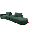 4-SITZER ECKSOFA ZUCCO Boucle rechts, Grün - Grün, Textil (350/84/105cm) - KONSIMO®