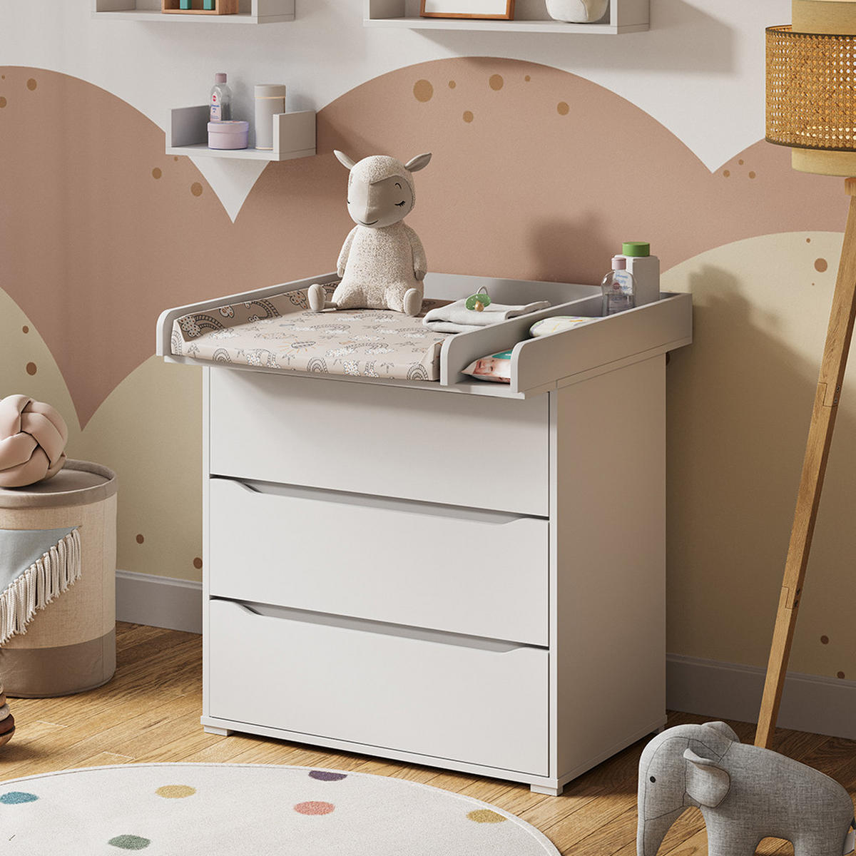 PŘEBALOVACÍ PULT Wicko Bílá - bílá, kompozitní dřevo (80/10/76cm) - Vicco