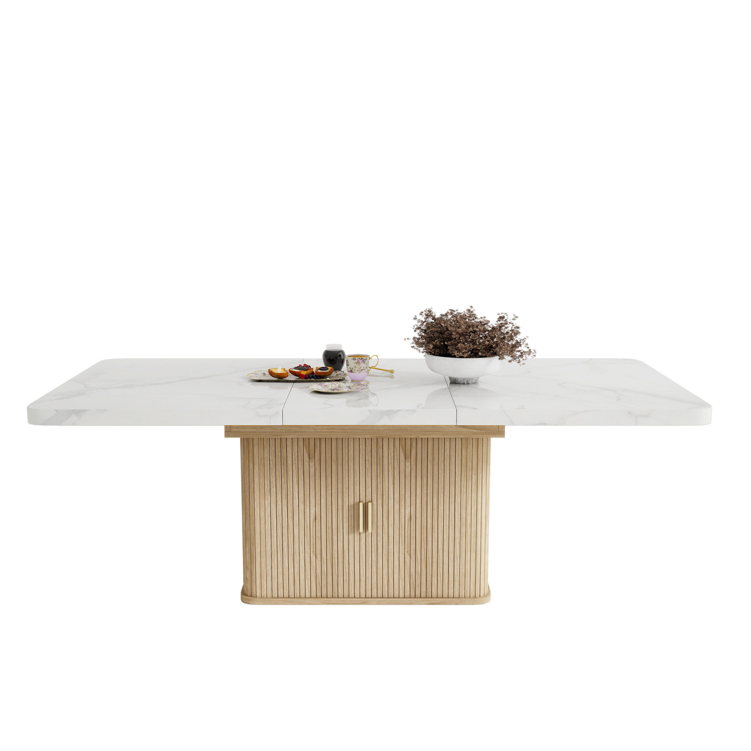 Lvhom Esstisch Weiß 90x75x200 cm