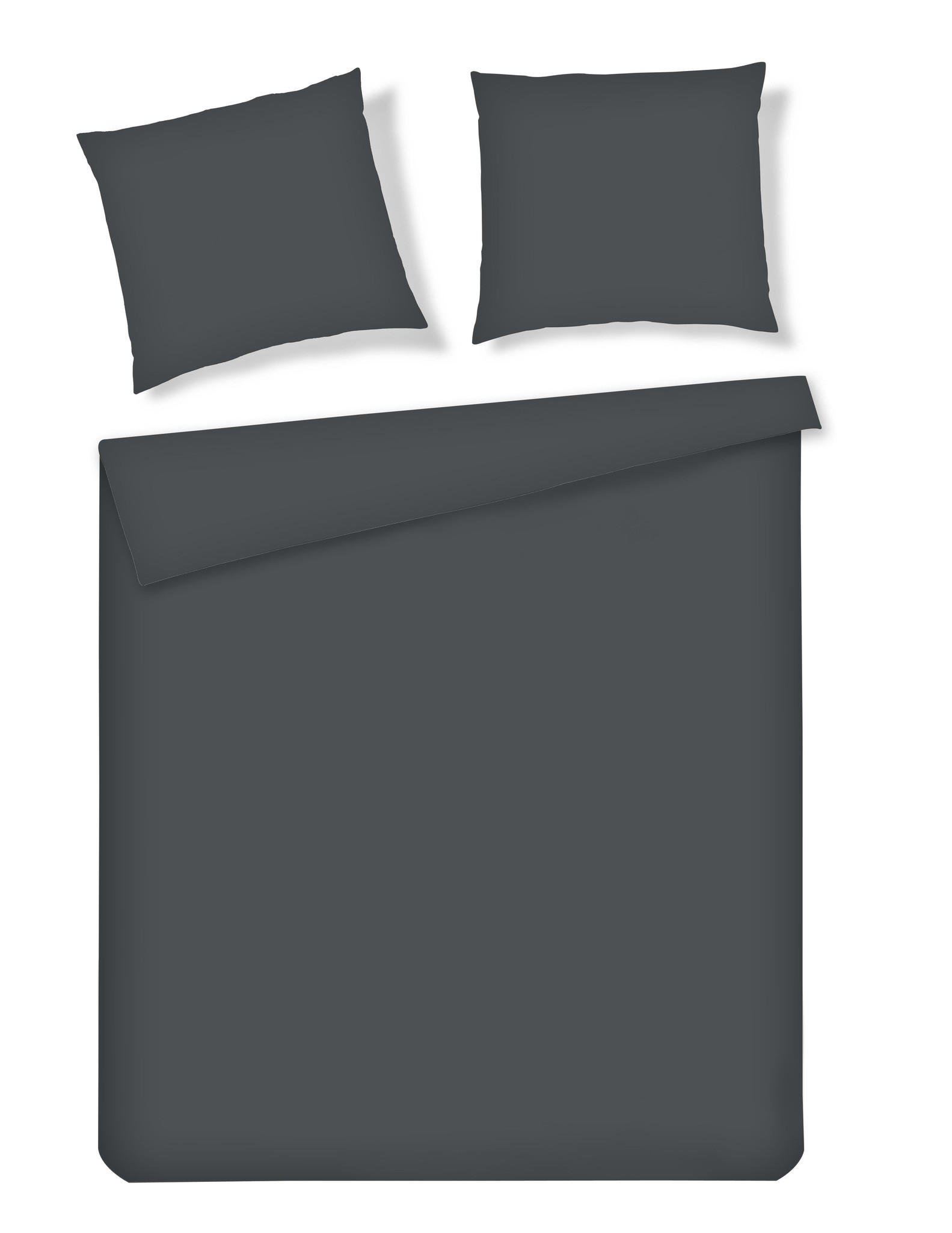 BETTWÄSCHE Micros - Dunkelgrau, Textil (200/220cm) - home&you