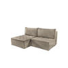 ECKSOFA Schlafsofa Amalia In Raven - Taupe, Holzwerkstoff/Textil (200/140cm) - Fun Möbel