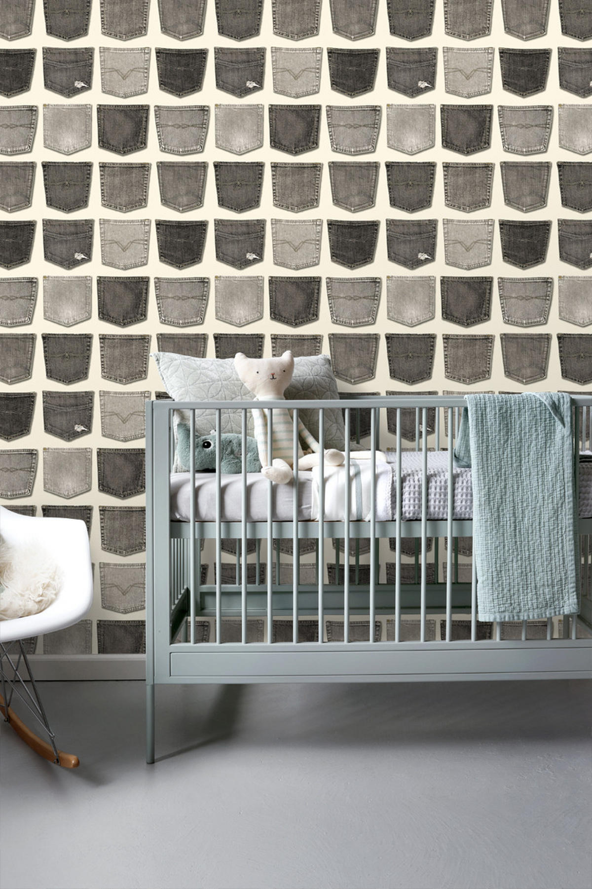TAPETE Jeanstaschen 53 cm x 10.05 m - Beige, Papier (53/1000cm) - ESTAhome