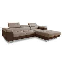 ECKSOFA Divo, Seite: Rechts - Braun, Holz/Textil (282/204cm) - Sofnet