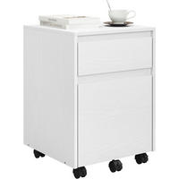 ROLLCONTAINER, Aktenschrank, 40x57x40cm, Weiß - Weiß, Holzwerkstoff (40/57/40cm) - Woltu