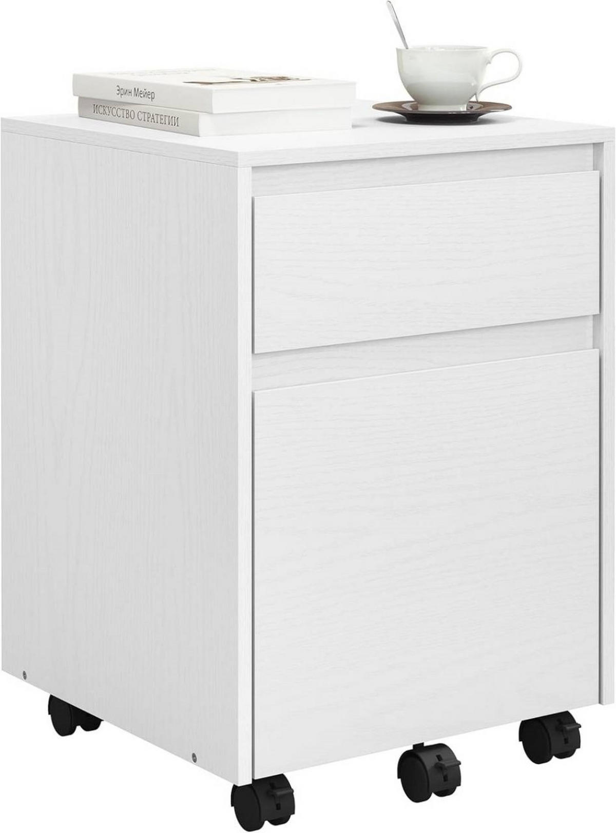 ROLLCONTAINER, Aktenschrank, 40x57x40cm, Weiß - Weiß, Holzwerkstoff (40/57/40cm) - Woltu