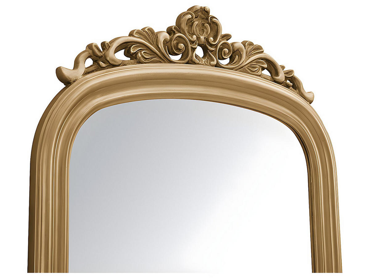 GROSSER Spiegel aus Paulowniaholz mit Zierleisten – H. 180 cm – Gold – MERRY - Goldfarben, Holz (80/180/5cm) - Vente-Unique