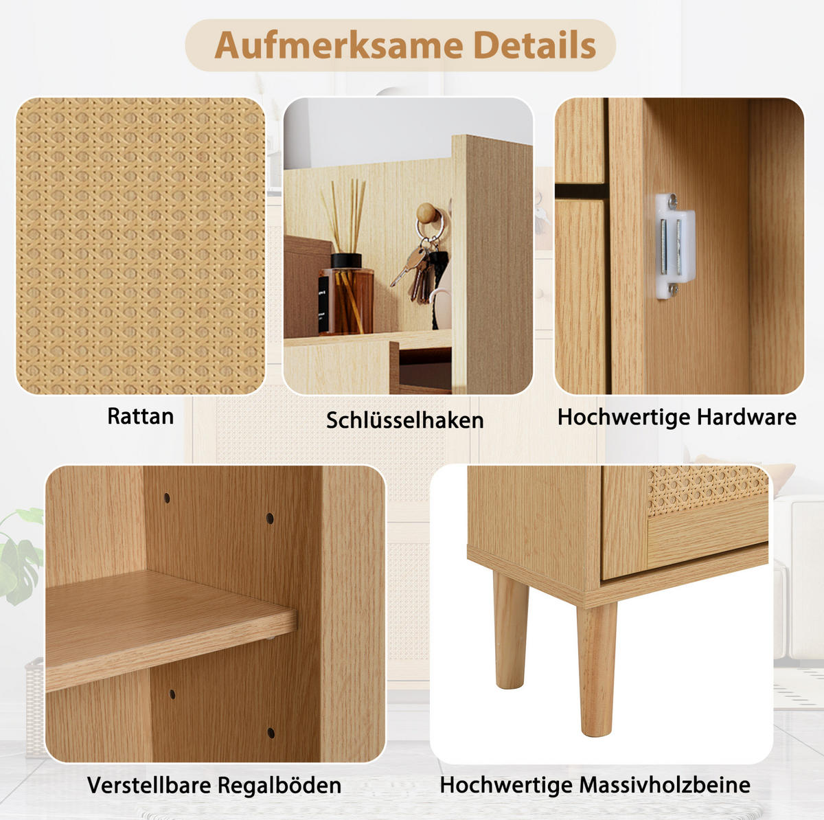 SCHUHSCHRANK 90/125/17 cm Natur aus MDF mit 3 Klappen und 1 Schublade - Naturfarben, Holzwerkstoff (90/125/17cm) - OKMYHOME