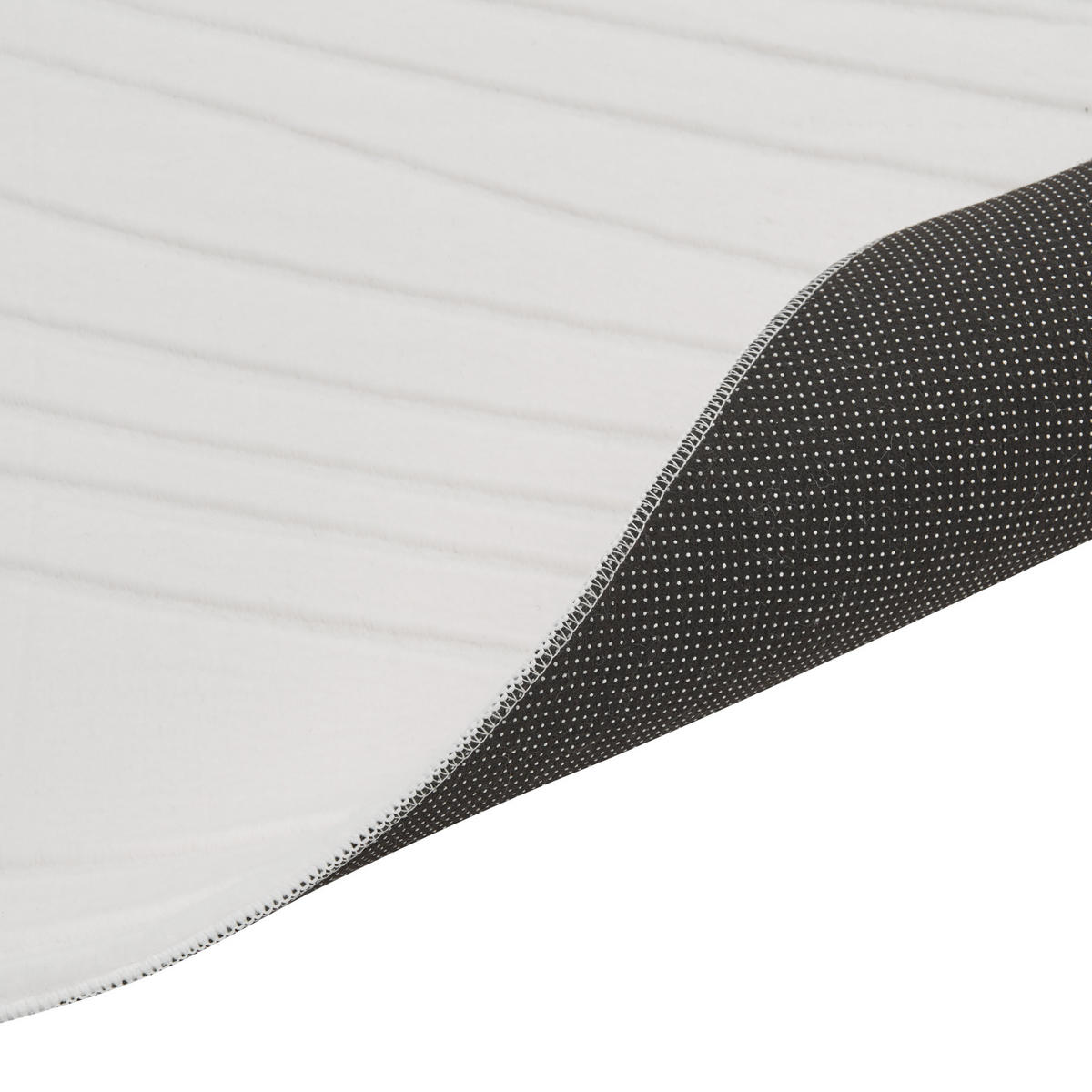 KOBEREC Z UMĚLÉ KOŽEŠINY Krémově bílý 160/230 cm Ontake - bílá/krémová, plast (160/230cm) - Beliani