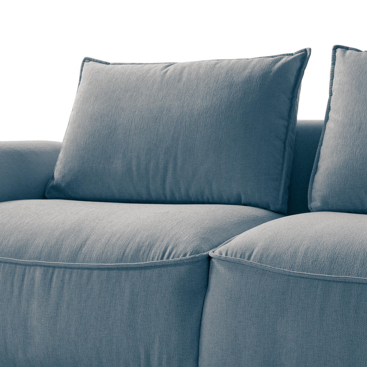 2,5-SITZER SOFA - modular - Blau/Schwarz, Kunststoff/Textil (184/82/99cm) - home24