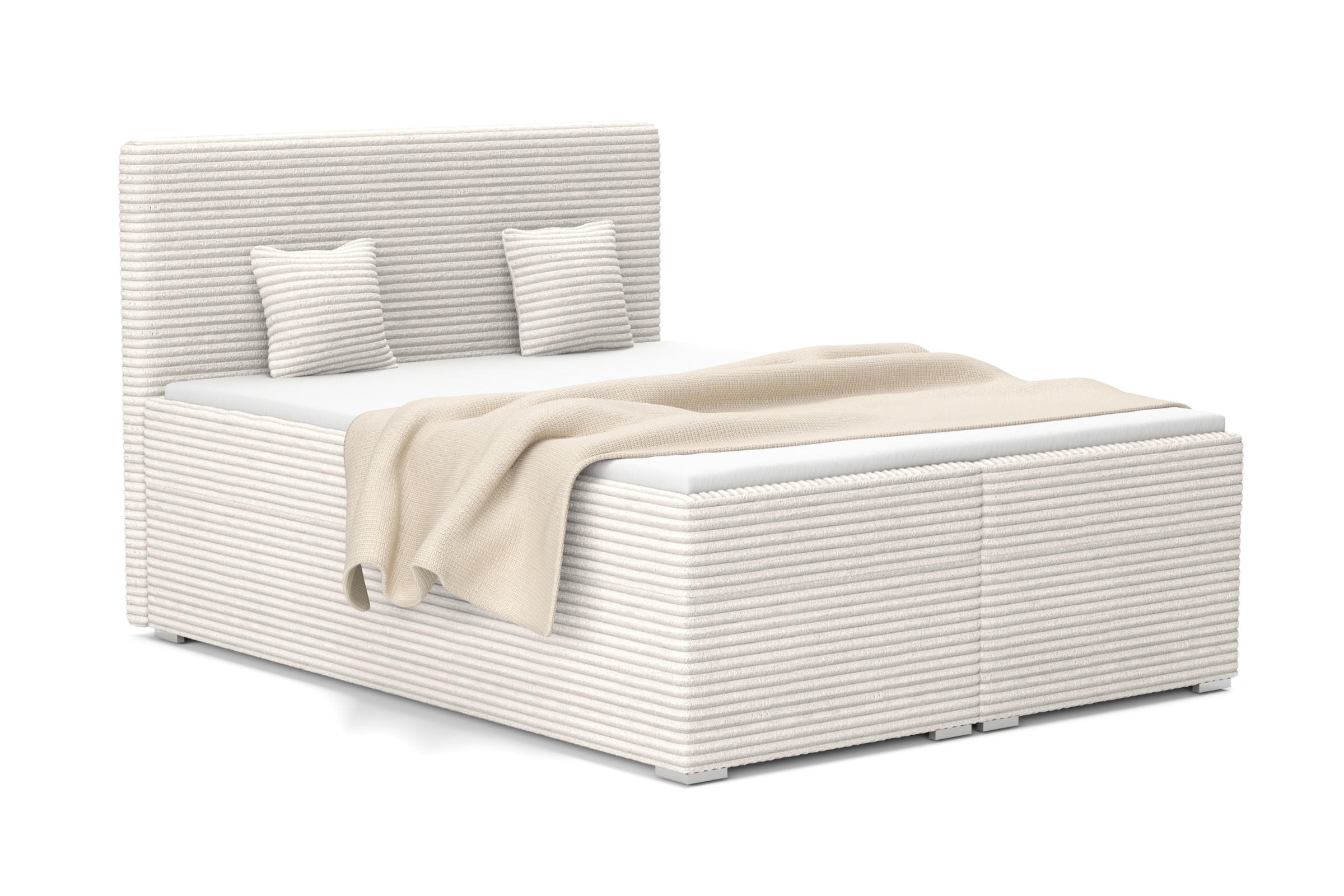 BOXBETT DUBAI 140/200 in Creme H3 - Creme, Holz/Holzwerkstoff (140/200cm) - Deine Möbel 24