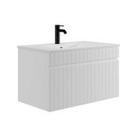 EINZELWASCHTISCH - 80cm x 46cm - MDF - weiß - SATARA - Weiß, Holz (80/46/46cm) - Vente-Unique