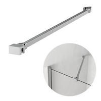 STABILISIERUNGSSTANGE für Dusche Edelstahl teleskopierbar 50 cm - Chromfarben, Metall (4.2/50/2.9cm) - EMKE
