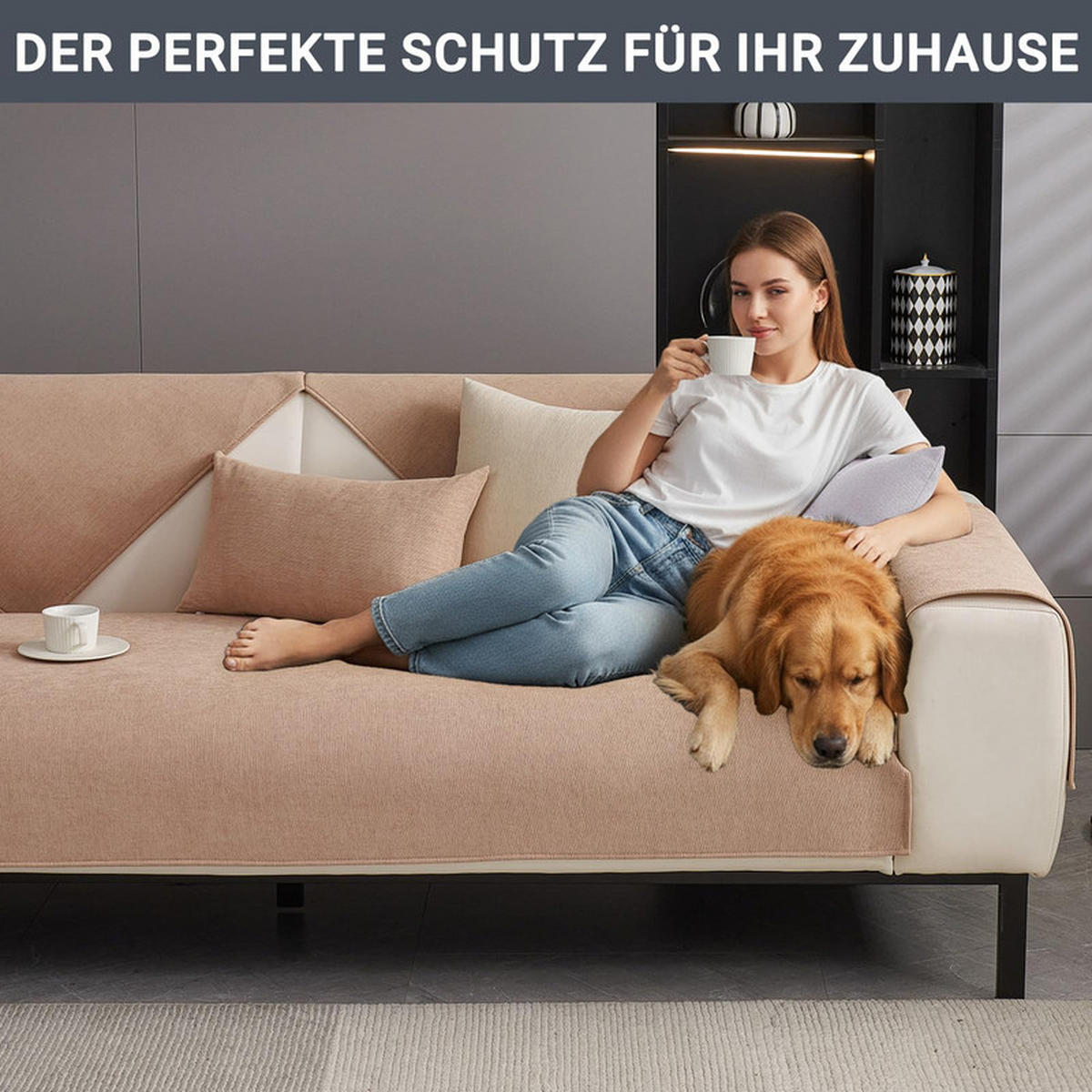 SOFAÜBERWURF Hellbraun 1 Stück - Hellbraun, Textil (70/70cm) - OBOSOE