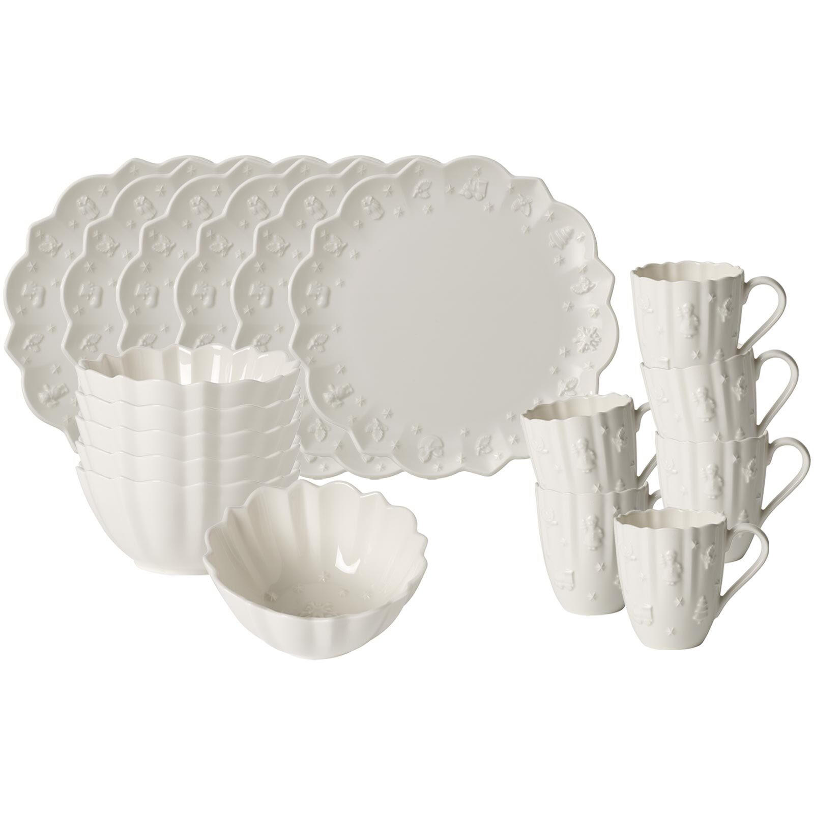 FRÜHSTÜCKS-SET Toy's Delight Royal Classic weiß 18er Set - Weiß, Keramik (1/1/1cm) - Villeroy & Boch