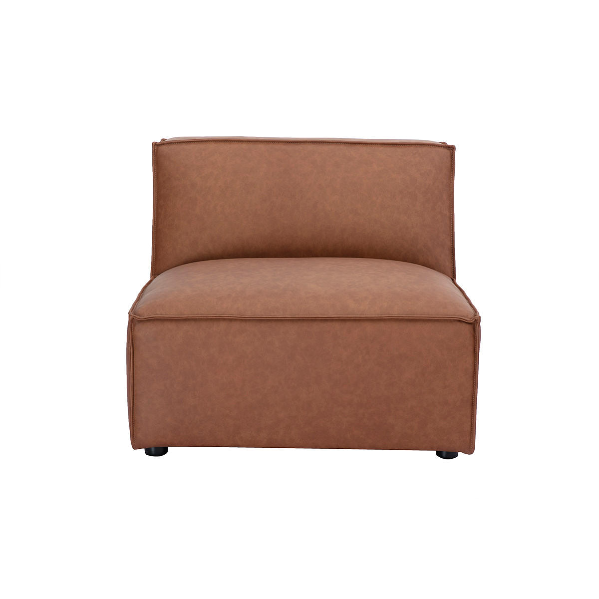 MODUL Rechts Braun Leder SPLIT - Braun, Textil (101/70.5/83cm) - Miliboo
