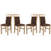 ESSZIMMERSTUHL - Set 4x MILANO 5 sonoma, soro 28 - Braun/Sonoma Eiche, Holz (43/94/40cm) - Leaf Design