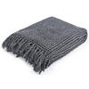 DECKE Die Hyggelige - Anthrazit, Naturmaterialien (130/1.5cm) - Mokebo