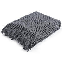 DECKE Die Hyggelige - Anthrazit, Naturmaterialien (130/1.5cm) - Mokebo