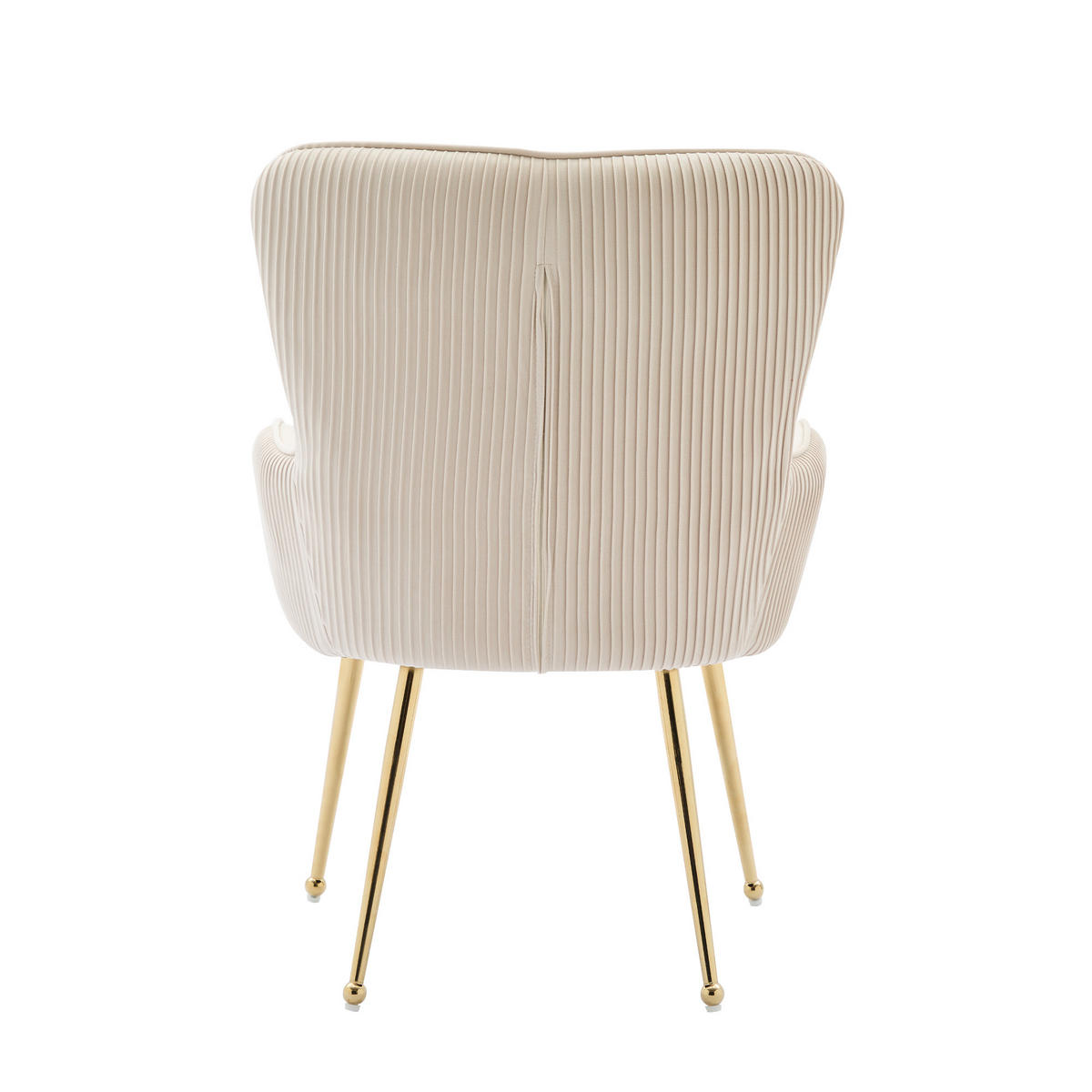 ESSZIMMERSTUHL 2er-Set, Beige, Samt, Armlehnen, goldene Beine - Beige/Goldfarben, Textil (53/83/57cm)