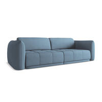 3-SITZER SOFA Chenille Stoff Blau - Blau/Blaugrau, Kunststoff/Textil (210/74/105cm) - Makamii