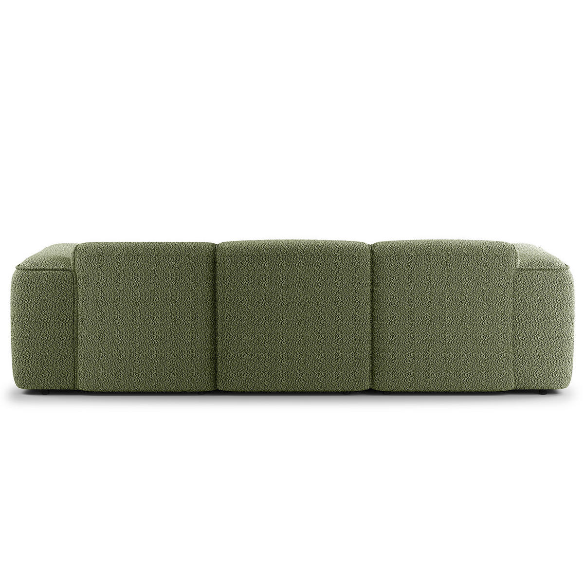 3-SITZER ECKSOFA mit Longchair - Schwarz/Grün, Kunststoff/Textil (251/173cm) - home24