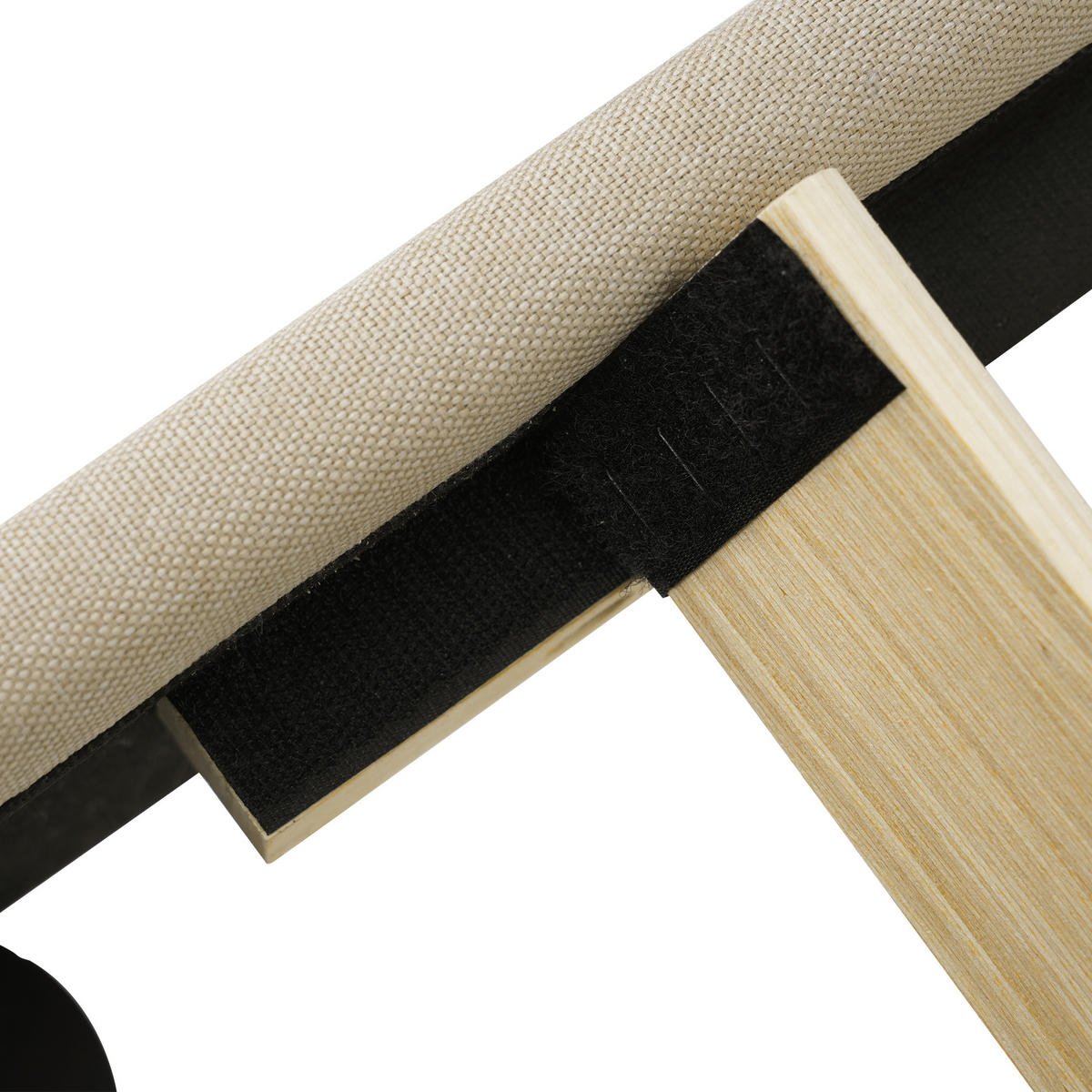POLSTERBETT 140/200 cm in Beige mit LED und verstellbarem Kopfteil Leinen Design - Beige/Naturfarben, Holzwerkstoff/Textil (140/200cm) - STILVORA