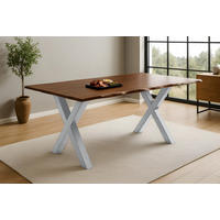 ESSTISCH ROXANA - Kastanienfarben/Beige, Holz (100/200/77cm) - SAM
