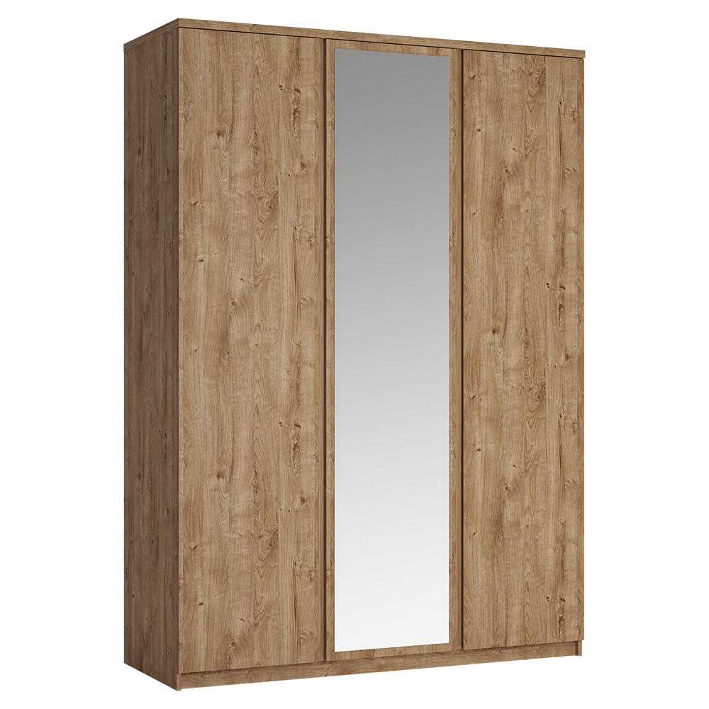 KLEIDERSCHRANK Fortaleza-129 - Braun, Holzwerkstoff (155/220/58cm) - Lomado