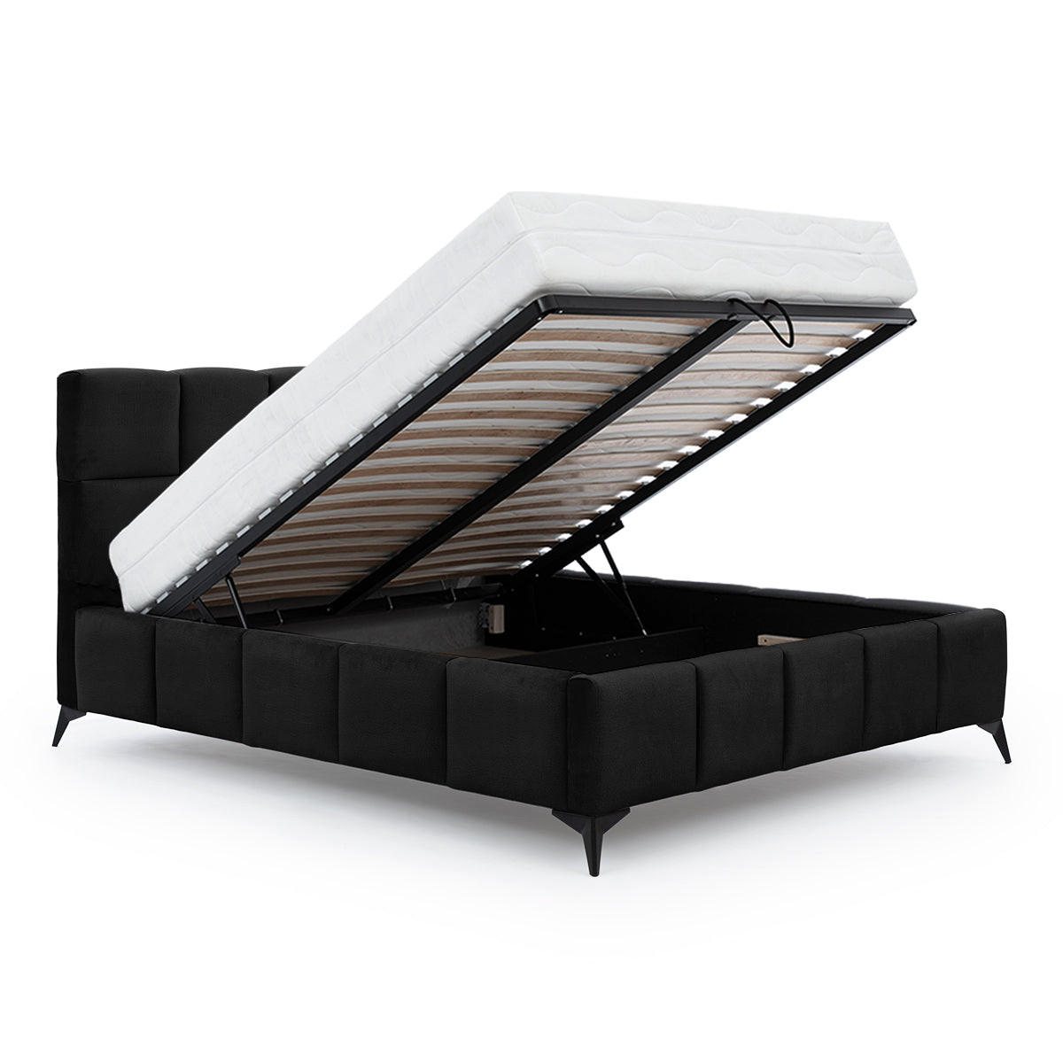 BOXSPRING POSTELJA 180/200 Mira Črna - črna, les (180/200cm) - Petits-meubles